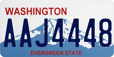 WA license plate AAJ4448