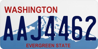 WA license plate AAJ4462