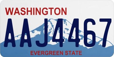 WA license plate AAJ4467