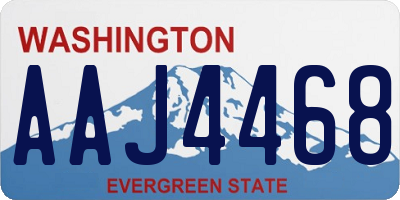 WA license plate AAJ4468