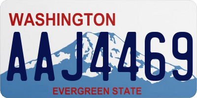 WA license plate AAJ4469