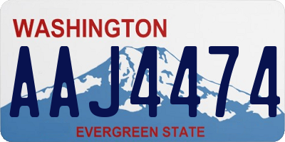 WA license plate AAJ4474
