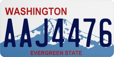 WA license plate AAJ4476