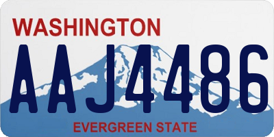 WA license plate AAJ4486