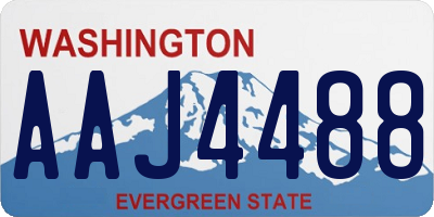 WA license plate AAJ4488