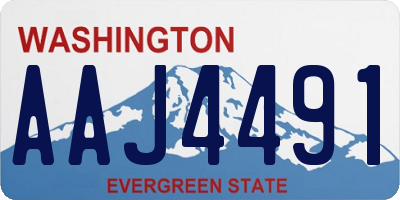 WA license plate AAJ4491