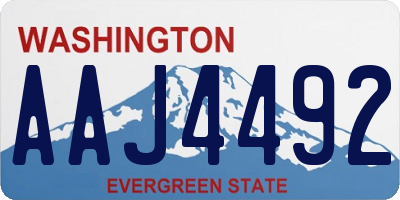 WA license plate AAJ4492