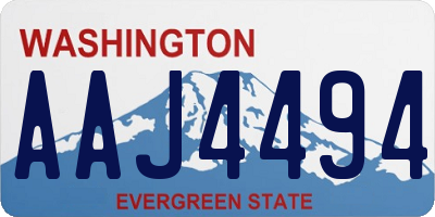 WA license plate AAJ4494