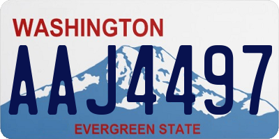 WA license plate AAJ4497