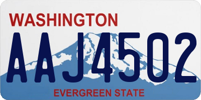 WA license plate AAJ4502