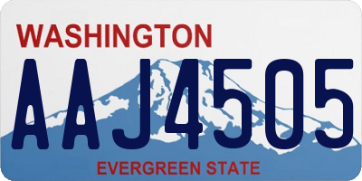 WA license plate AAJ4505