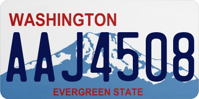 WA license plate AAJ4508