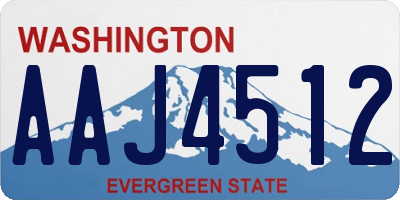 WA license plate AAJ4512