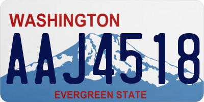 WA license plate AAJ4518