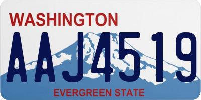 WA license plate AAJ4519