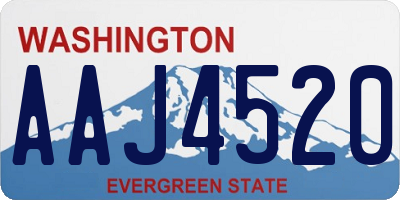 WA license plate AAJ4520