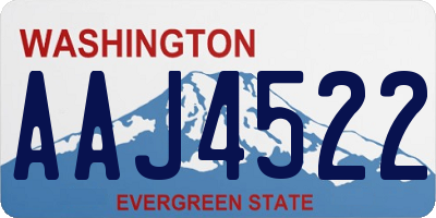 WA license plate AAJ4522