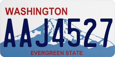 WA license plate AAJ4527