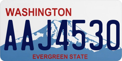 WA license plate AAJ4530