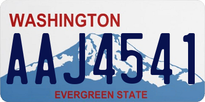 WA license plate AAJ4541