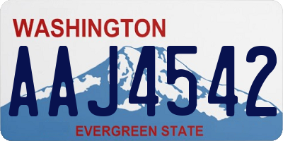 WA license plate AAJ4542