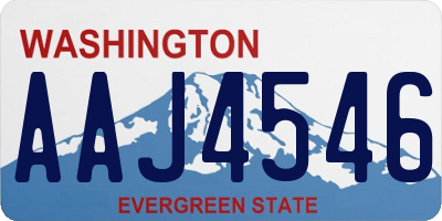 WA license plate AAJ4546