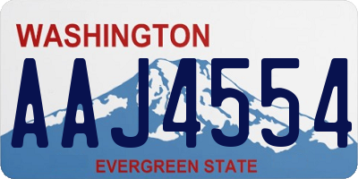 WA license plate AAJ4554