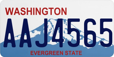 WA license plate AAJ4565