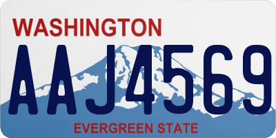 WA license plate AAJ4569