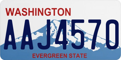 WA license plate AAJ4570