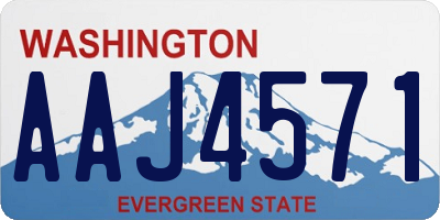 WA license plate AAJ4571