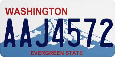 WA license plate AAJ4572