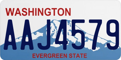 WA license plate AAJ4579