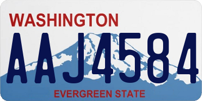 WA license plate AAJ4584