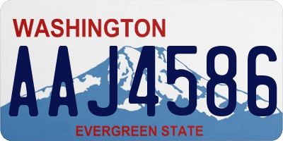 WA license plate AAJ4586