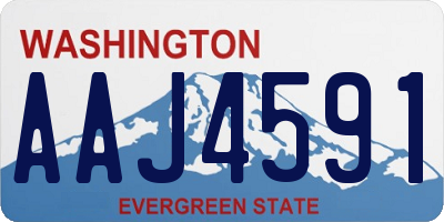 WA license plate AAJ4591