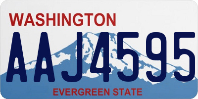 WA license plate AAJ4595