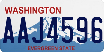 WA license plate AAJ4596