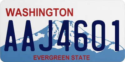 WA license plate AAJ4601