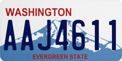 WA license plate AAJ4611