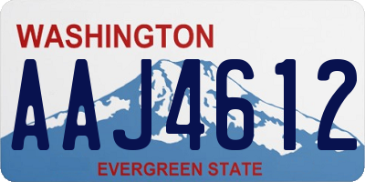 WA license plate AAJ4612