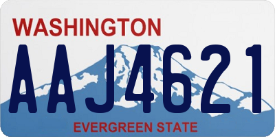 WA license plate AAJ4621