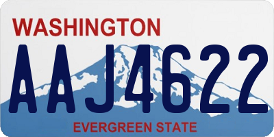 WA license plate AAJ4622