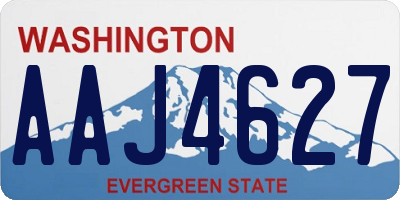 WA license plate AAJ4627