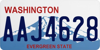 WA license plate AAJ4628
