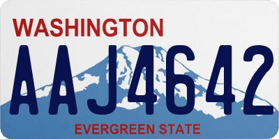WA license plate AAJ4642