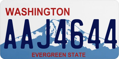 WA license plate AAJ4644