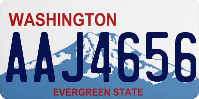 WA license plate AAJ4656