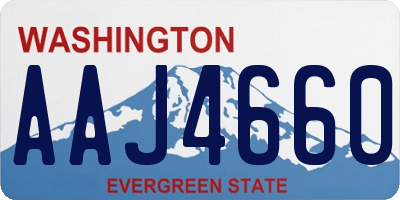 WA license plate AAJ4660