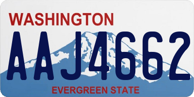 WA license plate AAJ4662